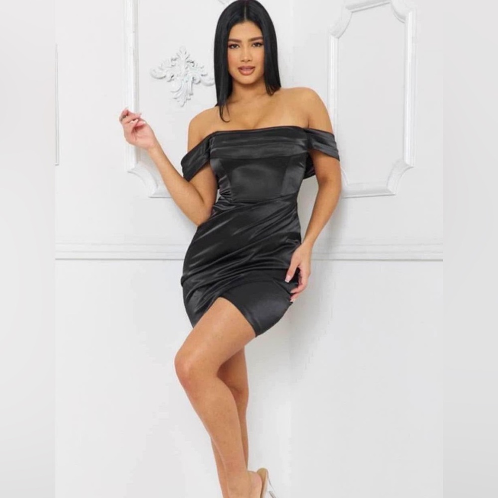 Elegant Black Off-Shoulder Dress